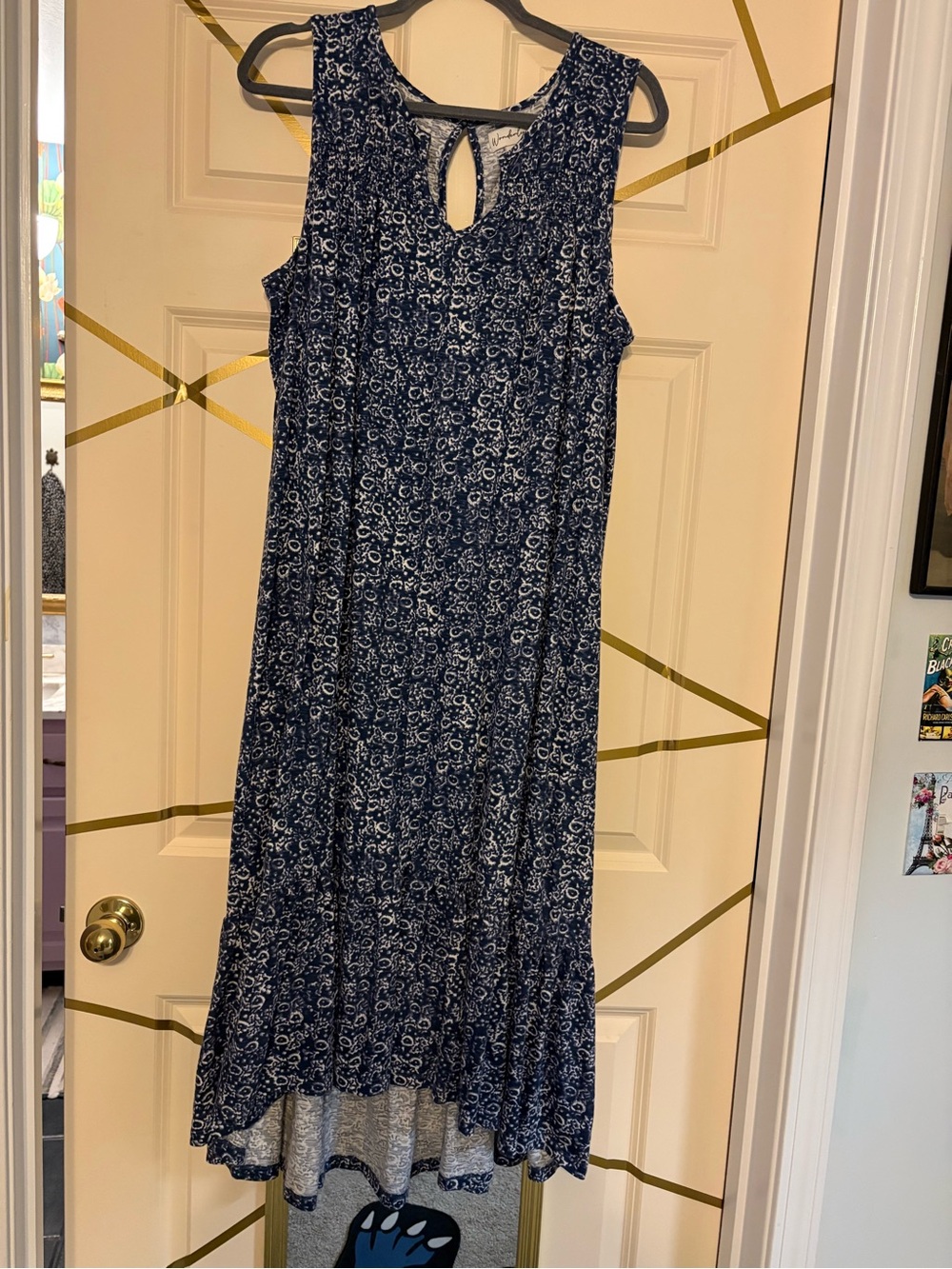 Wonderly Summer Dress Flounced, Medium new without tags